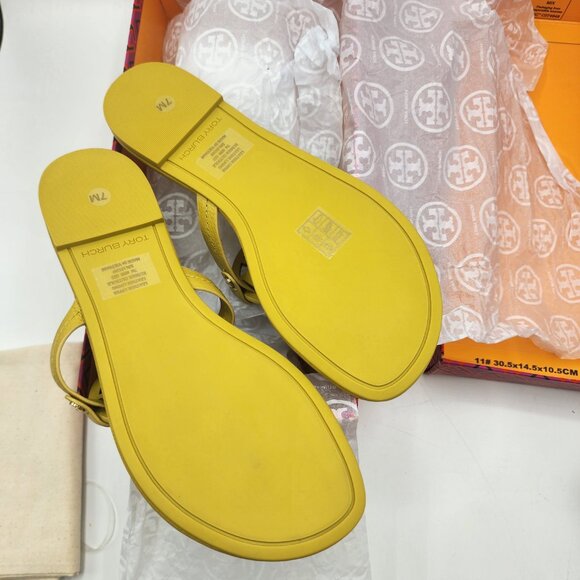NEW Tory Burch MILLER SANDAL Leather PEAR Size 7 #151169 - Picture 2 of 5